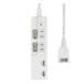 ELPA Elpa разветвитель индивидуальный переключатель AC2 выход USB-A×2 длина шнура 2m. защита WBK-2232SUA W(2584931)