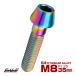  titanium болт M8×35mm P1.25 колпак болт шестигранная головка конус head Rainbow радуга цвет JA134