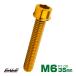 SUS304 キャップボルト M6×35mm P1.0 六角穴付きボルト スリムヘッド ゴールド ステンレス製 TB1034