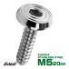  таппинг винт M5×20mm ракушка head Flat шестиугольник дыра фланец имеется винт SUS304 нержавеющая сталь серебряный TC0154