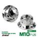  rear shock installation nut M10 P1.25 silver SUS304 stainless steel hexagon cap nut flange nut rear suspension fixation screw 2 piece set TF0160