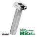 M8�~40mm P1.25 �X�^�[�w�b�h�{���g �V���o�[ �{�^���{���g �X�e�����X���o�� TR0505