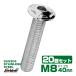 20�Z�b�g M8�~40mm P1.25 �X�^�[�w�b�h�{���g �V���o�[ �{�^���{���g �X�e�����X���o�� TR0505-20SET