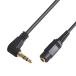  audio cable 3.5mm L type stereo Mini plug - 3.5mm stereo Mini Jack 0.3m stereo Mini extension cable 30cm VM-4