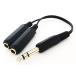 Access E Direct[ 15cm ] audio sharing conversion cable gilding 6.35mm male TRS stereo plug .2 female 6.35mm sound .