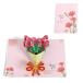  carnation greeting card 3D solid birthday card Mother's Day card post card pop up card celebration card message card present 