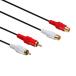 RCA extension cable,2RCA audio ek stain da- adaptor code wire coupler male - female dual red / white connector Jack plug extension video o-ti