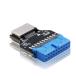 EZDIY-FAB USB3.0 (USB3.1 Gen 2) передний 19 булавка заголовок - 3.1/3.2 Type-C передняя панель заголовок T