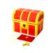 giftool подарок u-ru[ Treasure Box ] золотой серебряный состояние . подарочная коробка подарок sa приз ключ имеется день рождения вечеринка мелкие вещи (M)