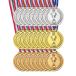 PATIKIL 3.8 cm Mini золотой серебряный медь . медаль 24 шт пластик победа медаль 2 ранг 3 ранг. . медаль шея лента имеется игра спорт собрание pa-