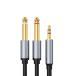 6.35mm*2 to 3.5mm аудио изменение кабель изменение стерео Mini штекер 6.35mm 2 разделение кабель мужской - мужской HIFI качество звука позолоченный 