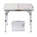 Folding Table Small, 24''L x16''W Camp Field Aluminum Table with Adjustable Height Legs, Indoor Outdoor Lightweight Portable Folding Aluminu