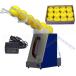  sponge ball for batting machine ball 1 dozen .AC adaptor attaching .( single 1 shape battery 2 ps attached )