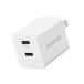  Elecom ELECOM MPA-ACCP35WH( белый ) PD соответствует AC зарядное устройство USB зарядное устройство Type-C 2 порт установка максимальная мощность 20W