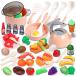 Cute Stone игрушечный комплект кухня игрушка игрушка развивающая игрушка 44 позиций комплект "дочки-матери" . кастрюля комплект настоящий . пищевые ингредиенты порез . развлечение ... развлечение 