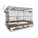 RAKU pet cage small animals cage wire cage with casters . roof attaching ceiling door . mileage prevention carrying convenience construction easy cleaning easy waterer attaching strong pet small shop 