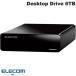 �G���R�� ELECOM 6TB Desktop Drive USB 3.2 Gen1 TV�����O�t���n�[�h�f�B�X�N Black ELD-HTV060UBK
