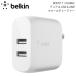 BELKIN bell gold BoostCharge всего 24W двойной USB A wall charger WCB002DQWH