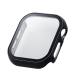 ���쥳�� ELECOM Apple Watch 42mm Series 11 / 10 �ե륫�С������� �ץ�ߥ��६�饹 ��Ʃ�� �᥿��å� �֥�å� AW-24BFCGPBK