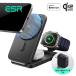 ESR CryoBoost �܂肽���ݎ� 3-in-1 �}�O�l�b�g�[�d�X�e�[�V���� Qi2 25W  Black �C�[�G�X�A�[��