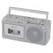 Aurex( Aurex ) AX-KR50-H серый магнитола AM/FM радио кассета магнитофон встроенный Mike голос ясно функция большой диаметр динамик установка 