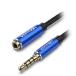 VENTION ���åȥ��Ԥ� TRRS 3.5mm Male to Female Audio ��Ĺ�����֥� 5M Blue ����ߥ˥�����(BH-4681)
