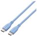 ELECOM �G���R�� USB Type-C to Type-C�P�[�u��/2.0m/�[�j�X�u���[(MPA-CCSS20BU)