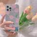  смартфон кейс iphone13 кейс Корея iphone12 кейс мобильный кейс iphone11 кейс iphone se кейс TPU зеркало зеркало цветок цветок тюльпан .. симпатичный 