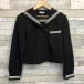 [ rank A] sailor suit 165A ELLE black slim Silhouette stretch wool 50% outer garment junior high school student high school student woman uniform used school uniform used uniform 