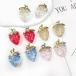  solid . strawberry real light weight somewhat largish Aurora red transparent charm parts back charm accessory parts [ 2 ]