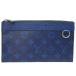  Louis Vuitton небольшая сумочка Discovery PM Flat сумка Taiga лама монограмма парусина кожа голубой M30278LOUIS VUITTON