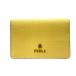 [ прекрасный товар ]FURLA Furla футляр для карточек чехол для пропуска футляр для визитных карточек compact складывающийся пополам Logo кожа желтый 