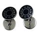 HERMES Hermes Serie цепь запонки кафф links запонки кнопка Logo metal черный серебряный 