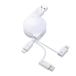 �T�����T�v���C KB-IPLTM08KW ���C�g�j���O�ETypeC�EmicroB �����USB 3in1 �P�[�u�� 0�D8m KBIPLTM08KW
