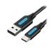 CO-6261 ���� ����s�� VENTION USB 2�D0 A Male to USB�|C Male�P�[�u�� 0�D5m Black PVC Typ