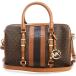 マイケル コース Michael Kors レディース ハンドバッグ サッチェルバッグ バッグ MICHAEL Bedford Legacy Signature Medium Duffel Satchel Bag Brown/Acorn