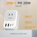 TESSAN USB �R���Z���g�^�b�v �d���^�b�v usb-c�t�� ���������R���Z���g 3�� ���K�[�h PD 20W�Ή� �֘A�摜2