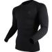 [1 пункт до почтовая доставка возможно ]BT энергия стрейч Thermo teo вырез лодочкой рубашка черный JW-276
