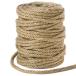 30M flax ., 5mm twist flax rope cat tower. repair jute flax cord gardening packing handmade cat nail .. repair etc. ( tea color )