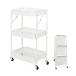  Astro kitchen wagon 3 step white folding steel Wagon with casters . storage Cart 731-17