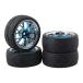 Mxfans 4 piece insertion . Raver plastic Arrow pattern tire Y- chrome wheel RC1:10 onroad racing car therefore car wheel ta