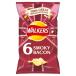 [Walkers ] ходьба дымчатый бекон Chris p6×25 грамм - Walkers Smoky Bacon Crisps 6 X 25 G [ параллель 