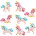 8 шт пустой .. лошадь Unicorn животное модель фигурка игрушка кекс topa- миниатюра Unicorn. украшение ... двор мох пейзаж DIY террариум k