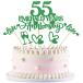 Keaziu 24 шт 55 anniversary commemoration капкейк topa-55 изумруд год память капкейк pick 55 лет брак память день happy 55 годовщина день рождения вечеринка 