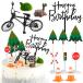 WinnerWhy велосипед кекс украшение 17 шт. комплект велосипед 6 фетр tree день рождения Thema кекс topa-7 Mini транспорт опознавательный знак орнамент 2 tree Stan 
