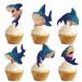 18 шт голубой g Ritter Shark десерт капкейк topa- pick море. живое существо same Thema оборудование орнамент сопутствующие товары мужчина женщина happy день рождения .