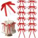 Teenyyou 12 шт красный bow лента кекс topa-5×7 дюймовый атлас bow кекс topa-ko Kett party украшение свадьба /bla