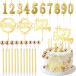 ZWLIYCHN Gold мяч кекс topa-34 шт Gold день рождения свеча номер 0-9 happy день рождения кекс капкейк декоративный элемент re-sho