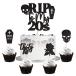 Cyodoos 25 шт черный g Ritter Halloween капкейк topa-20 лет . камень день рождения Halloween Thema party кекс декоративный элемент re-