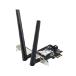 ASUS PCE-AXE5400 WiFi6 6E PCI-E Adapter with 2 External Antennas. Supporting 6GHz Band, 160MHz, Bluetooth 5.2, WPA3 Network Security, OFDMA and MU-MIM